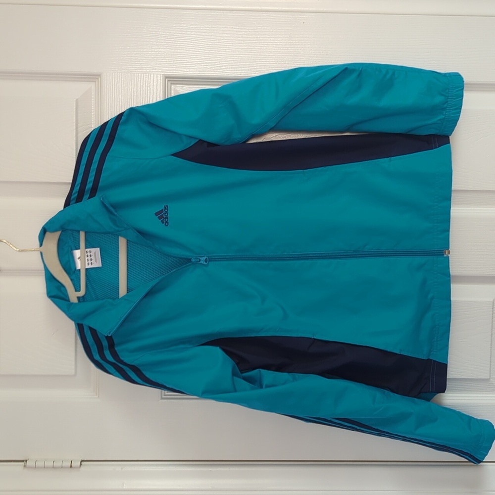 Adidas Navy/Blue Nylon Trainer Jacket Size S
